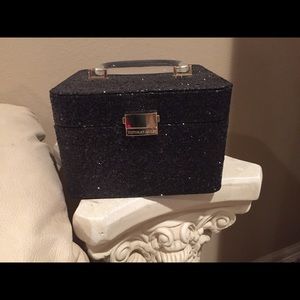 Victoria Secret black glitter hard makeup case